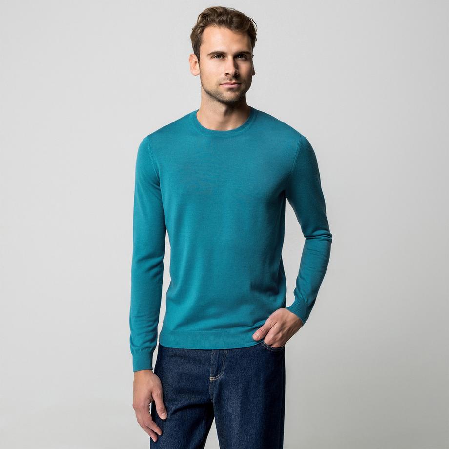 Manor Man Pullover Merino Maglia Fine  