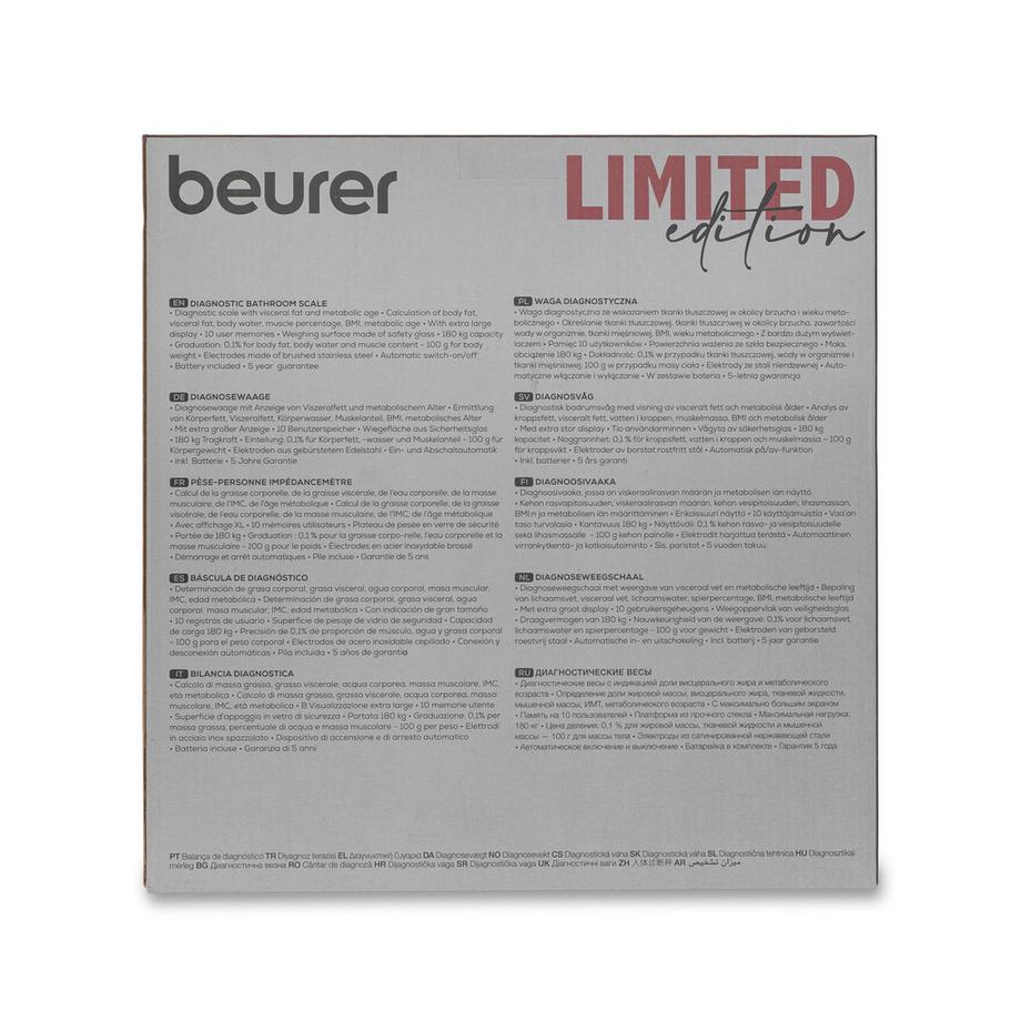 beurer Bilancia pesapersone Diagnosewaage BF 183 Limited Edition 