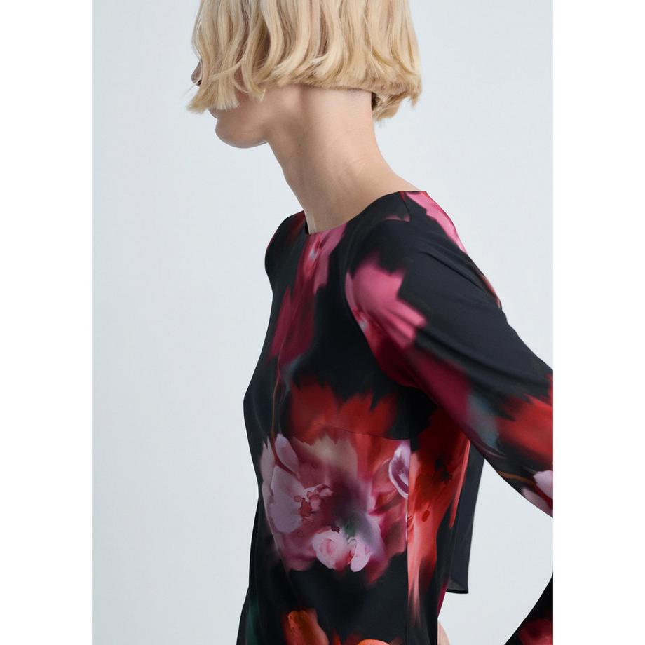 MANGO ALLEGRA2 Vestito Midi Maniche Lunghe Stampa Floreale  