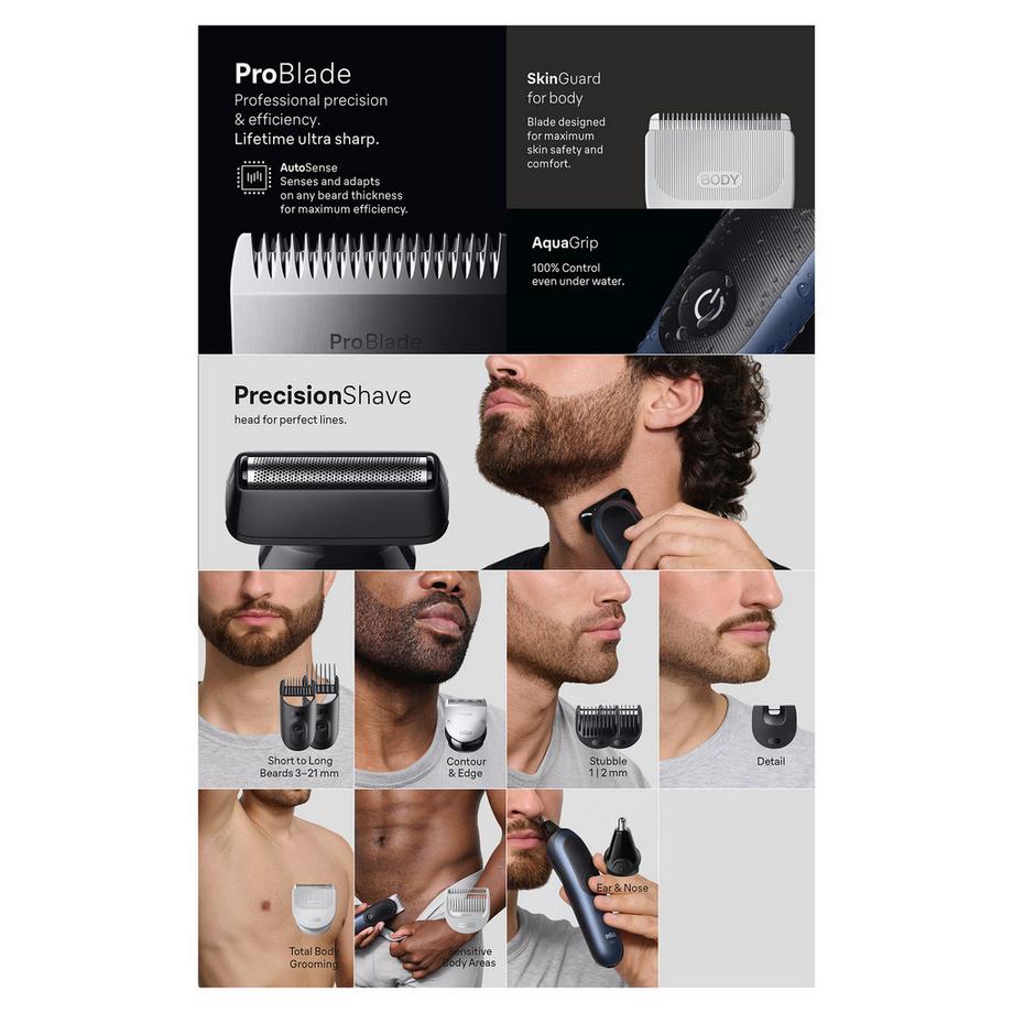 BRAUN Haar, Bart-& Body Trimmer Series 7 All-In-One Style Kit AIO7540 