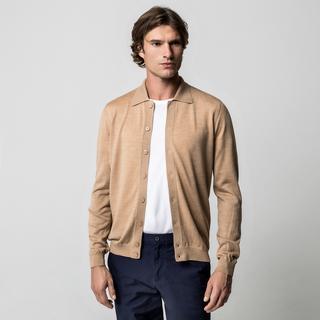 Manor Man Cardigan Regular Fit en Laine Mérinos  