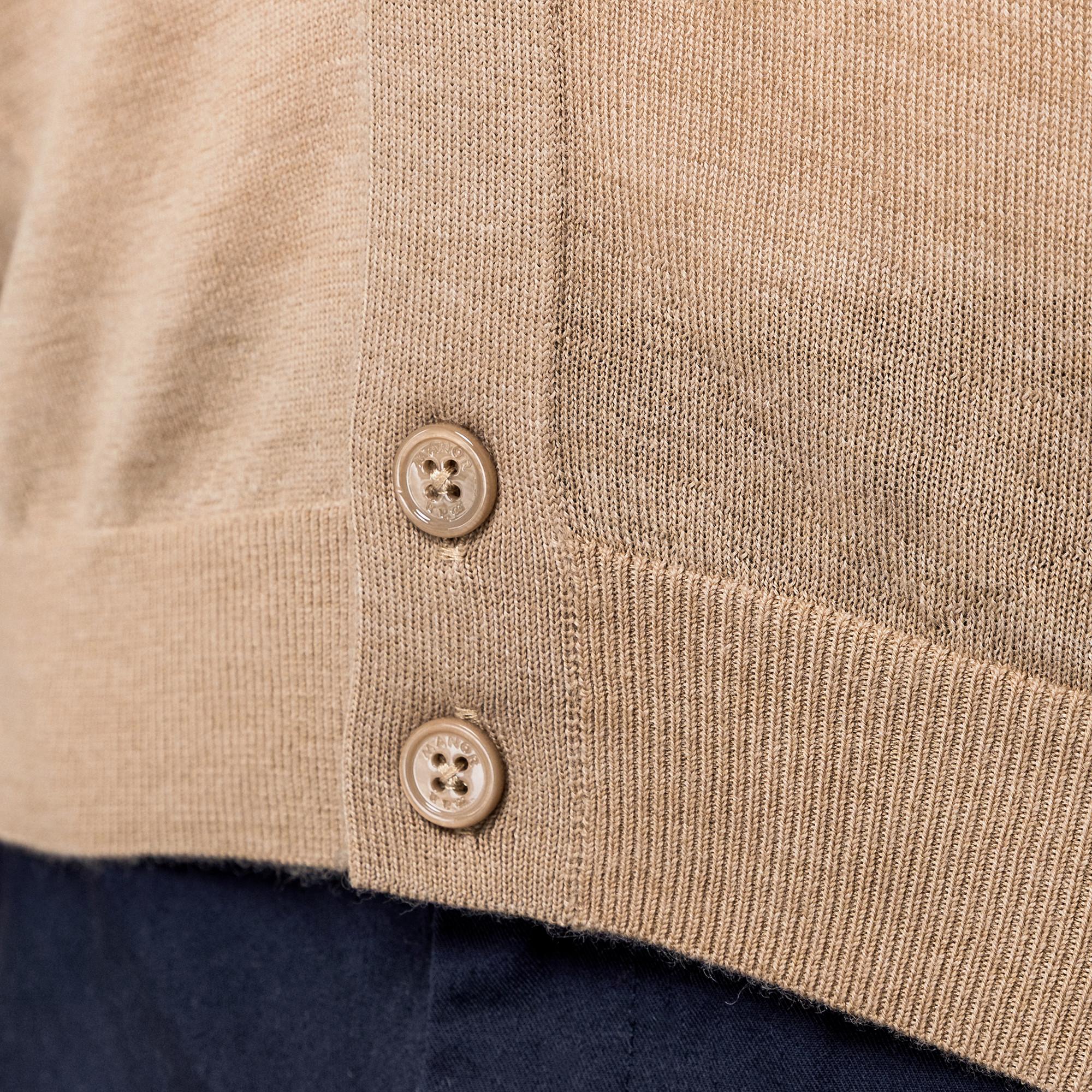 Manor Man Cardigan Regular Fit en Laine Mérinos  