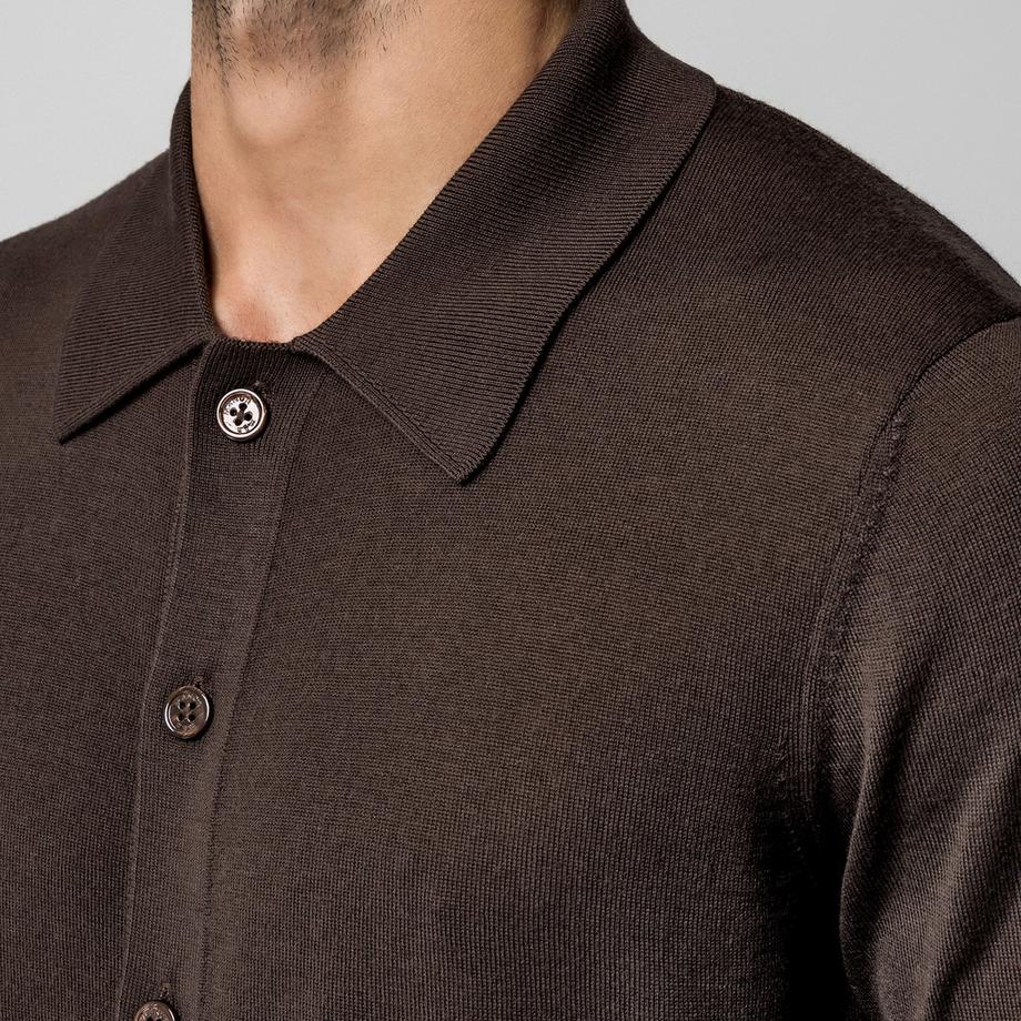 Manor Man Cardigan Regular Fit in Lana Merino  