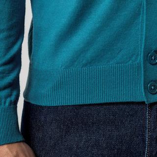 Manor Man Cardigan Regular Fit en Laine Mérinos  