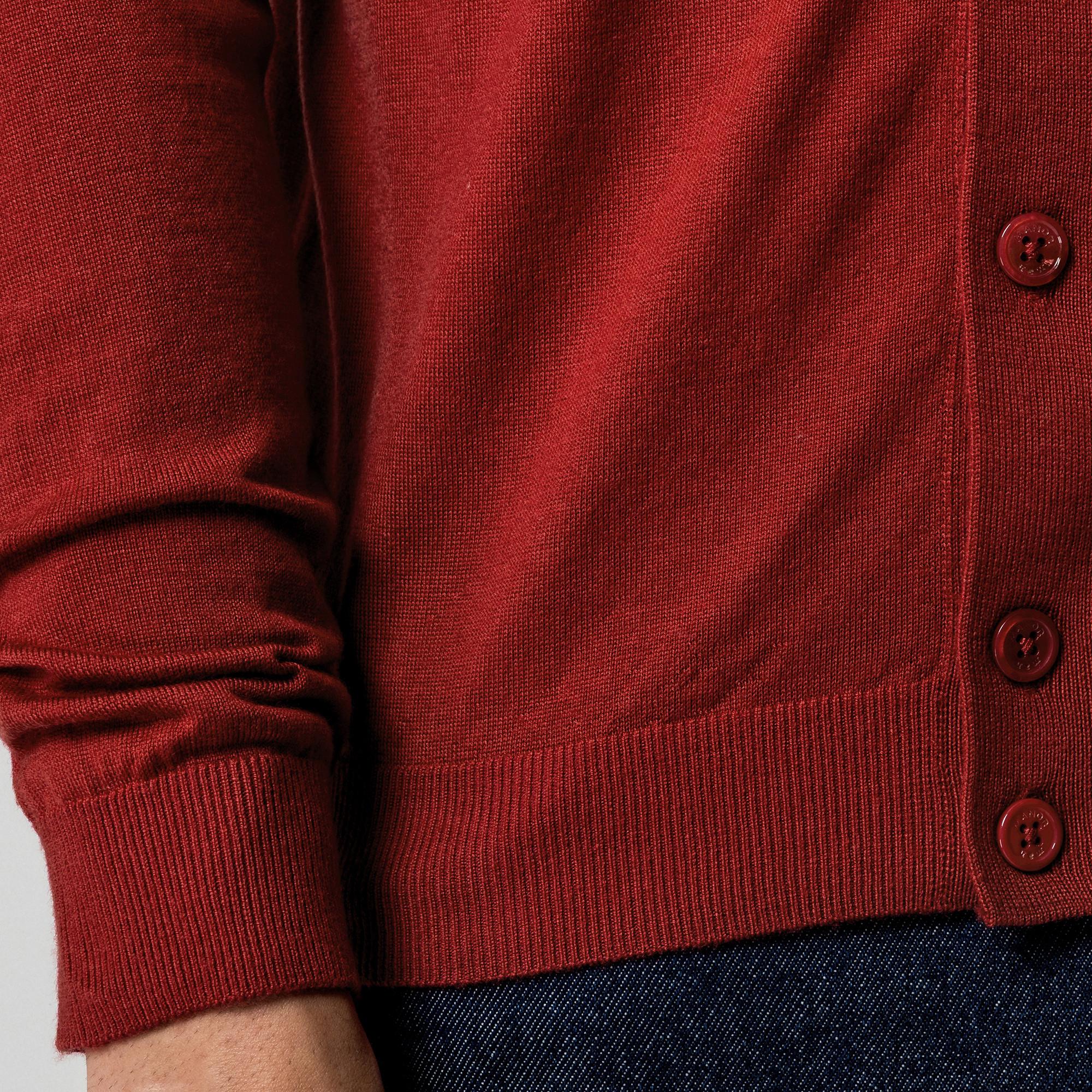 Manor Man Cardigan Regular Fit en Laine Mérinos  