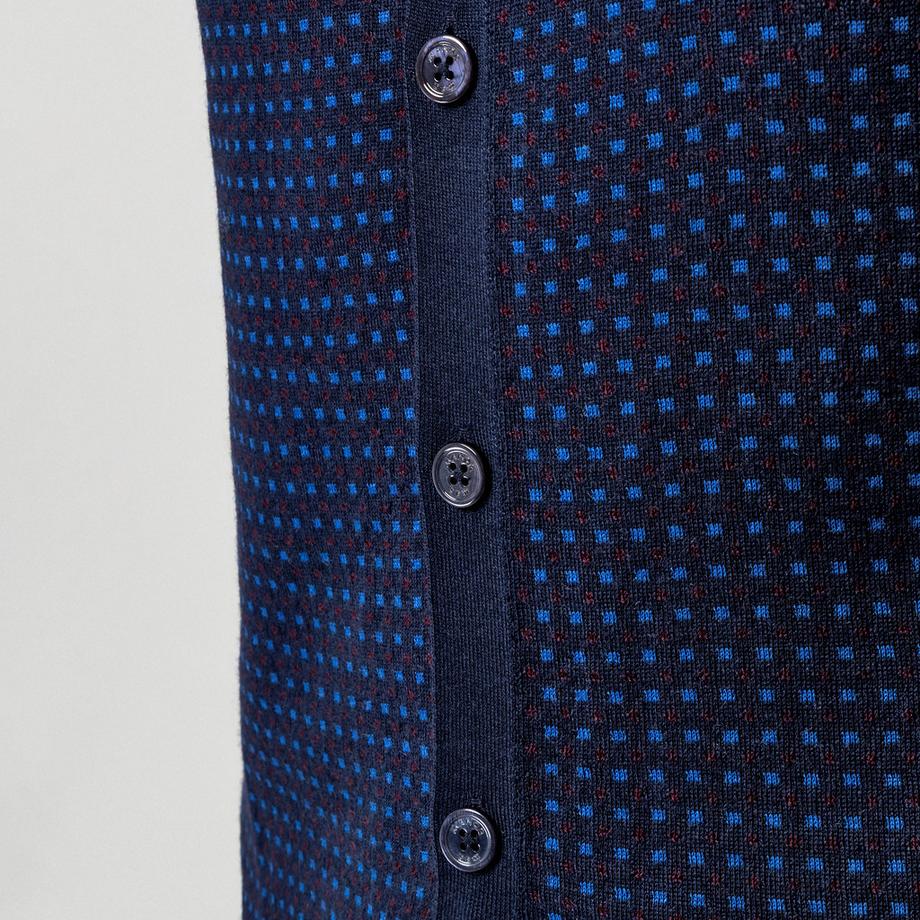 Manor Man Maglione Abbottonato Fantasia  