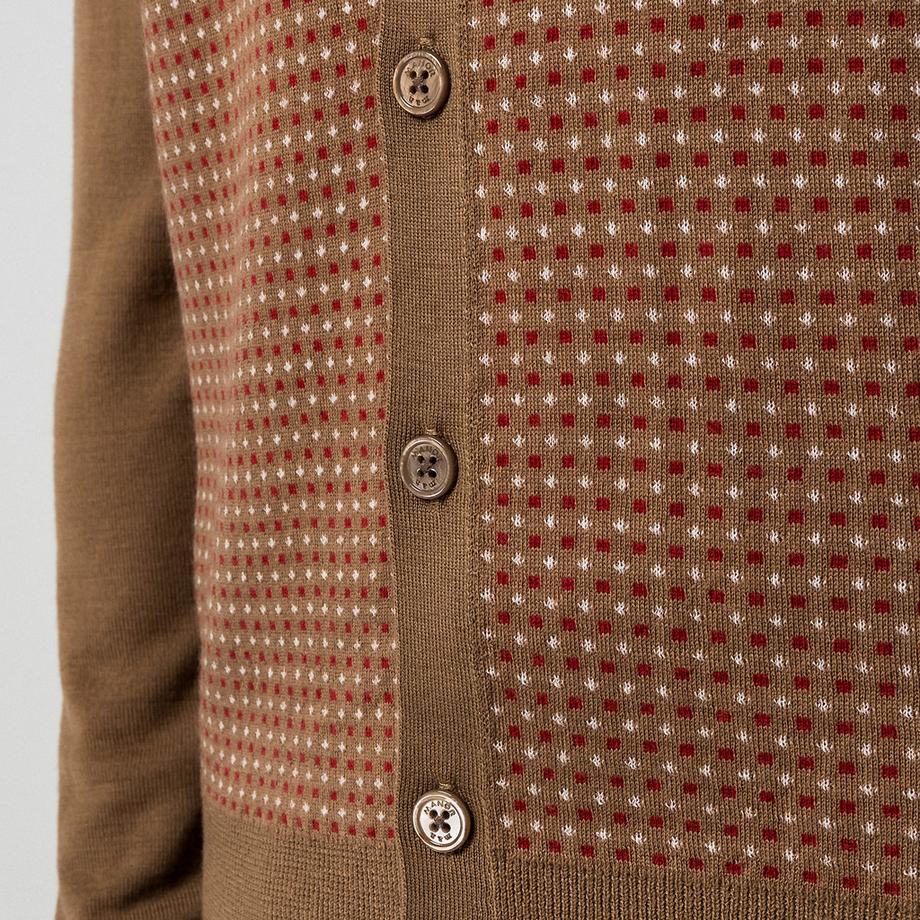 Manor Man Gemusterter Langarm Cardigan  