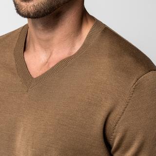 Manor Man Pull col V poignets à motifs  