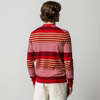 Manor Man Pull Rayé Col Rond  