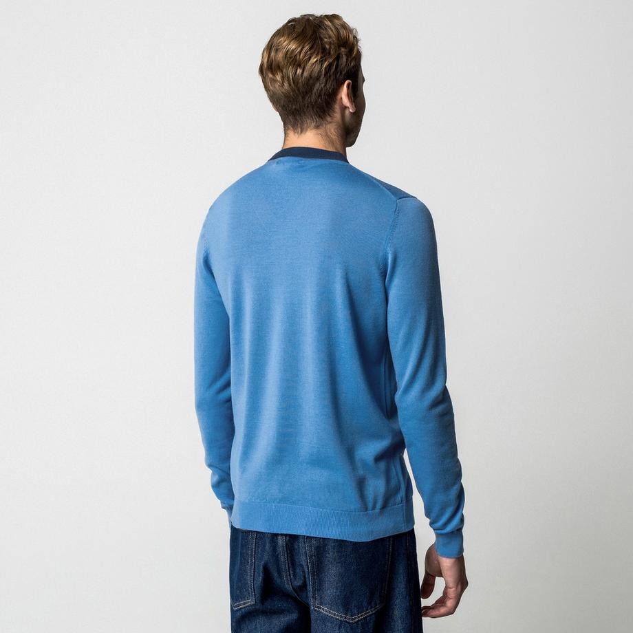 Manor Man Cardigan Homme Col V Maille Fine  