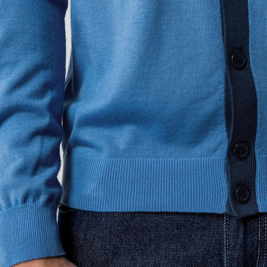 Manor Man Cardigan Homme Col V Maille Fine  