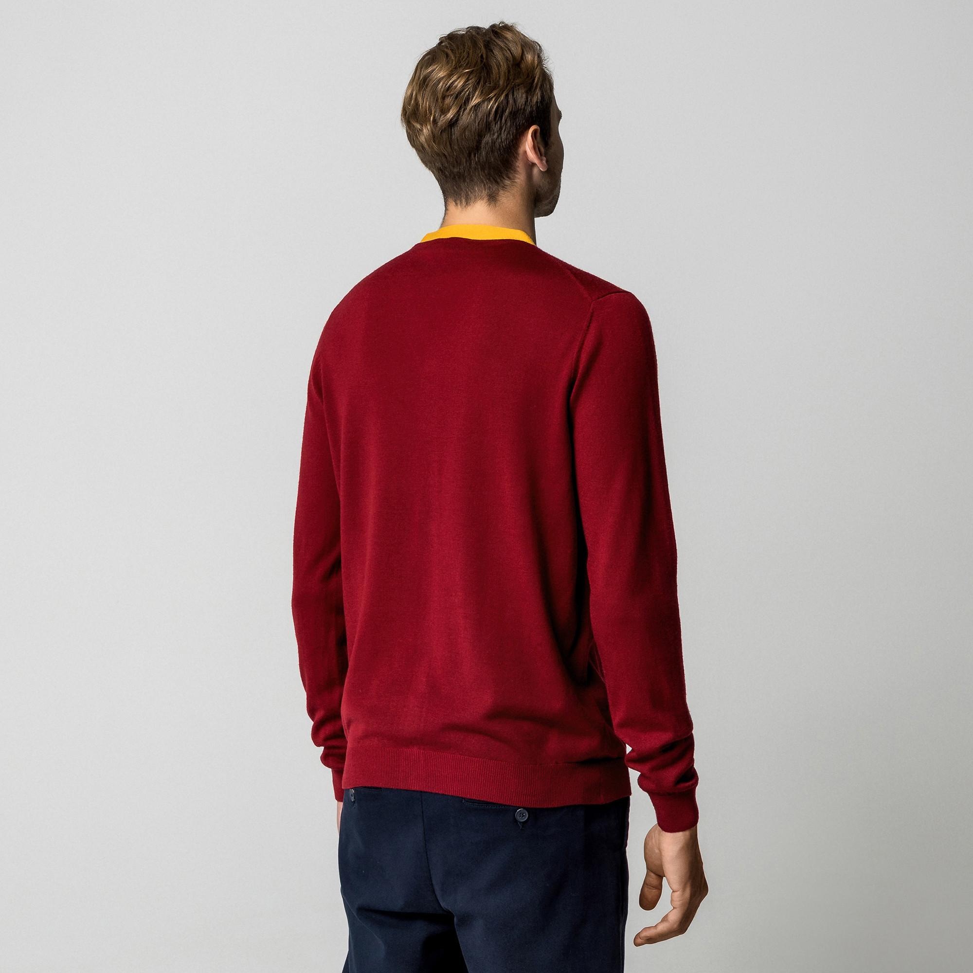 Manor Man Cardigan Col V Maille Fine  