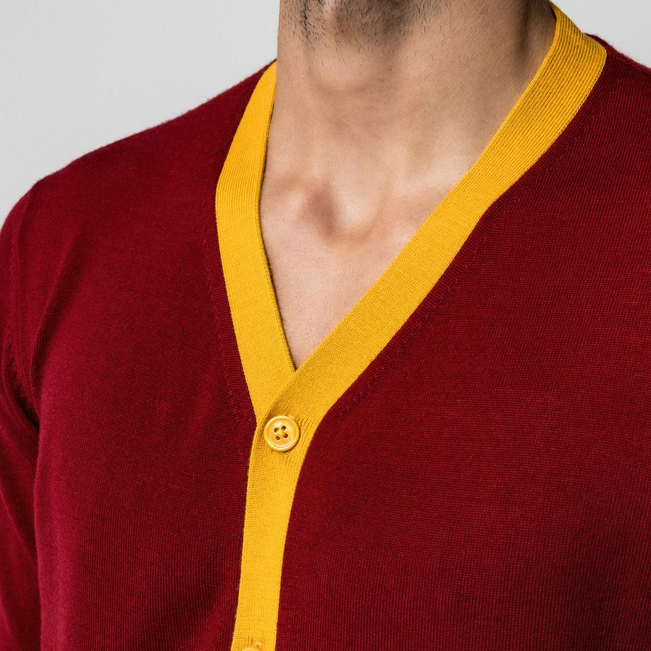 Manor Man Cardigan Homme Col V Maille Fine  