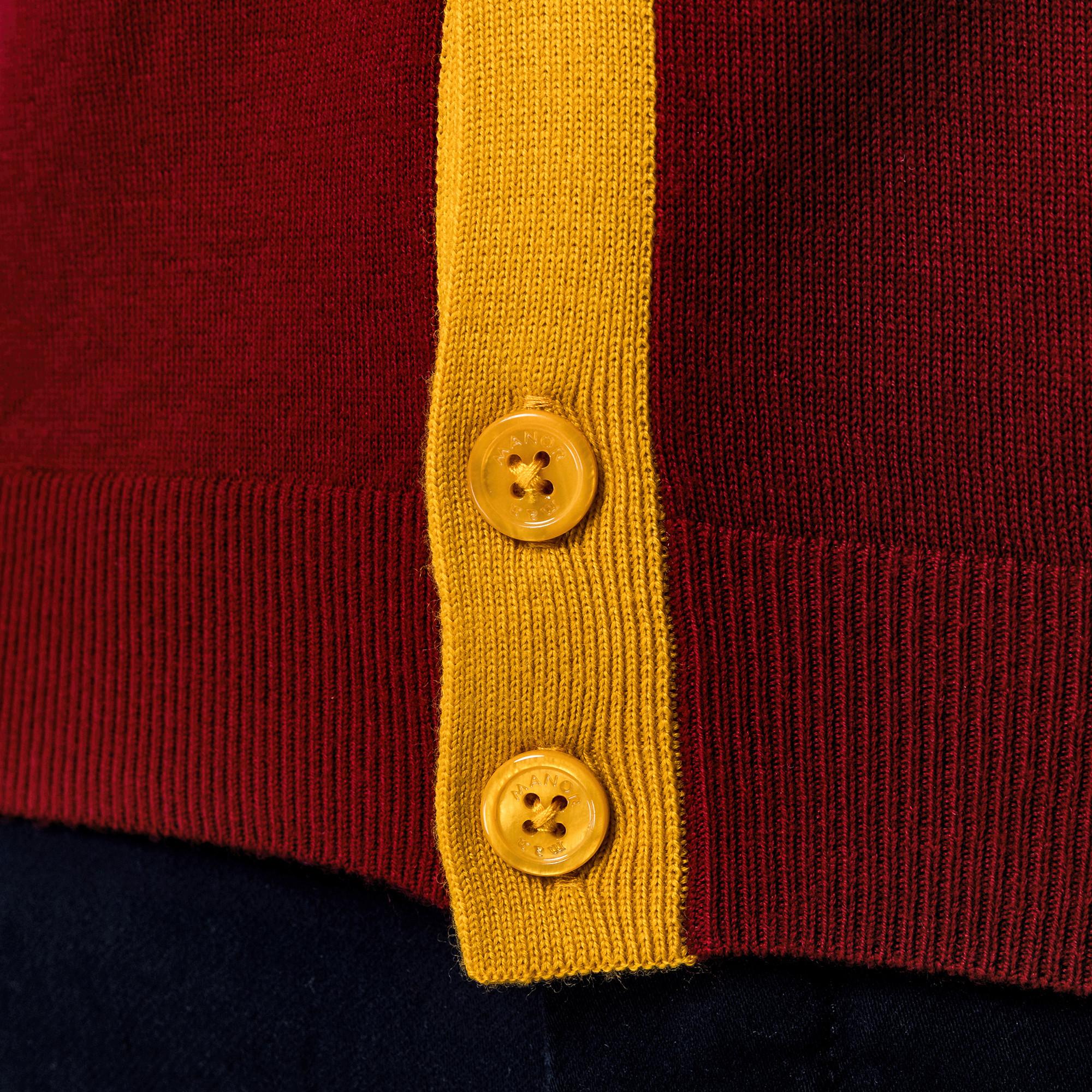 Manor Man Cardigan Col V Maille Fine  