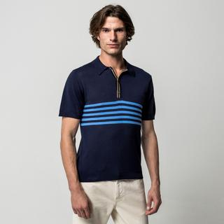 Manor Man Kurzarm Gestreifter Polo Pullover  