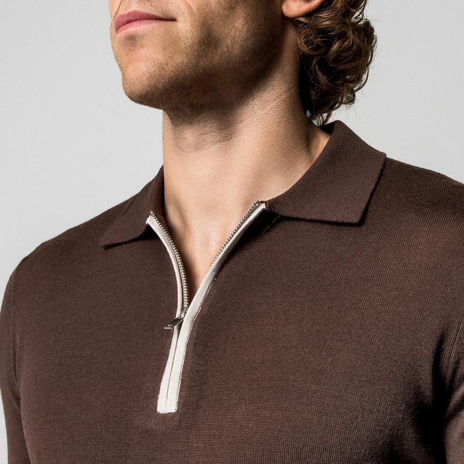 Manor Man Pullover Zip Collo Polo  