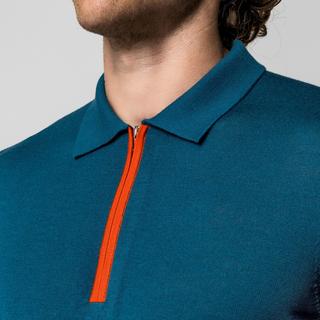 Manor Man Pullover avec fermeture éclair et col polo  
