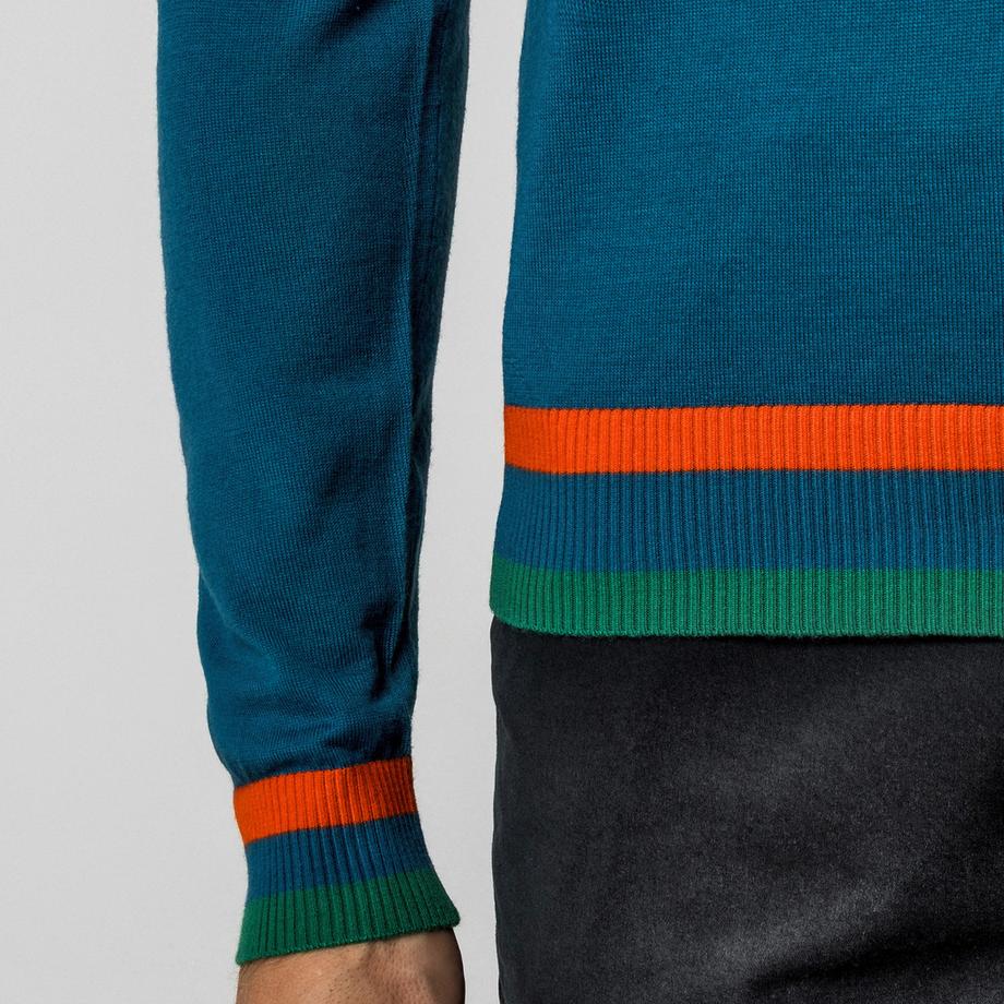 Manor Man Pullover Zip Collo Polo  