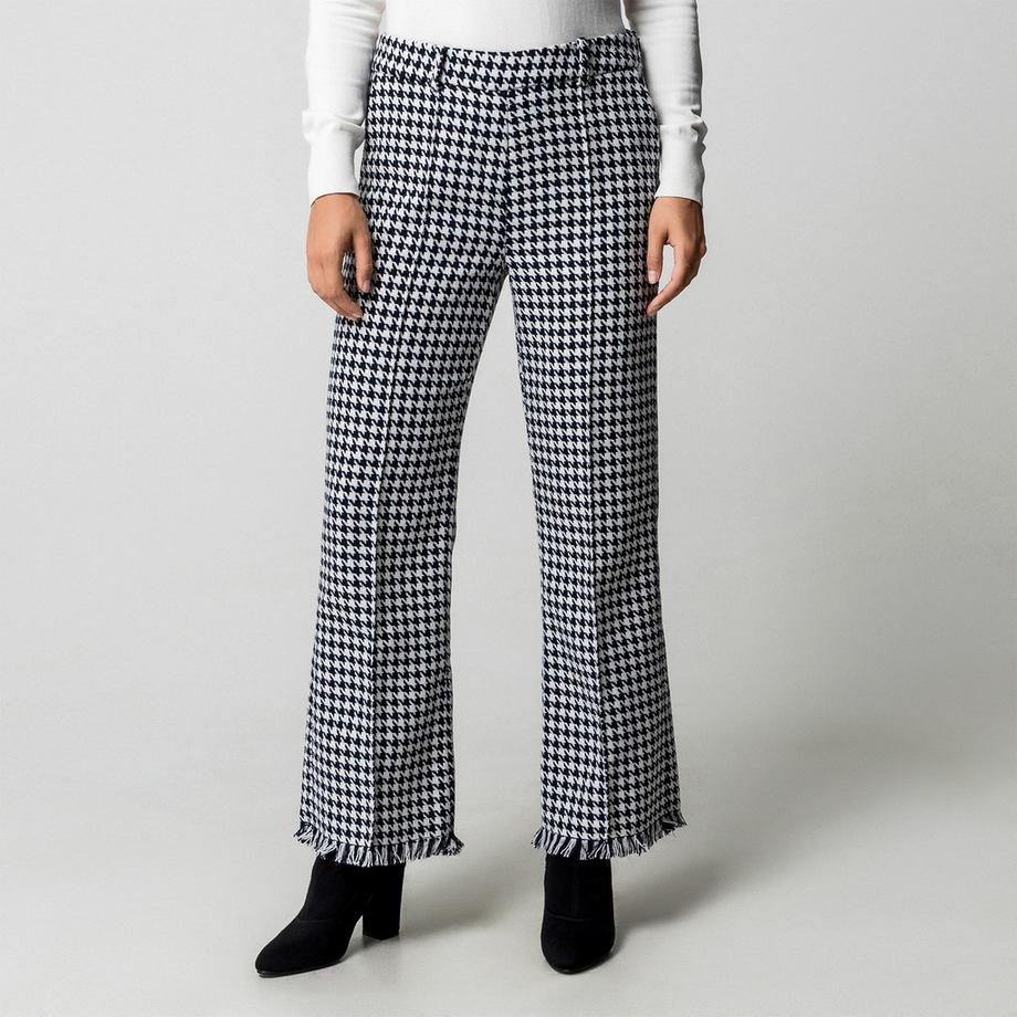 Manor Woman Pantalon Pied-de-poule Jambe Large  