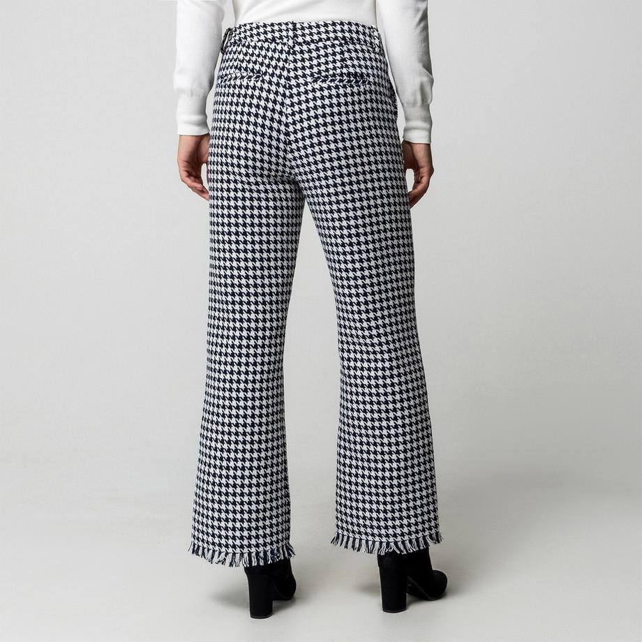 Manor Woman Pantalon Pied-de-poule Jambe Large  