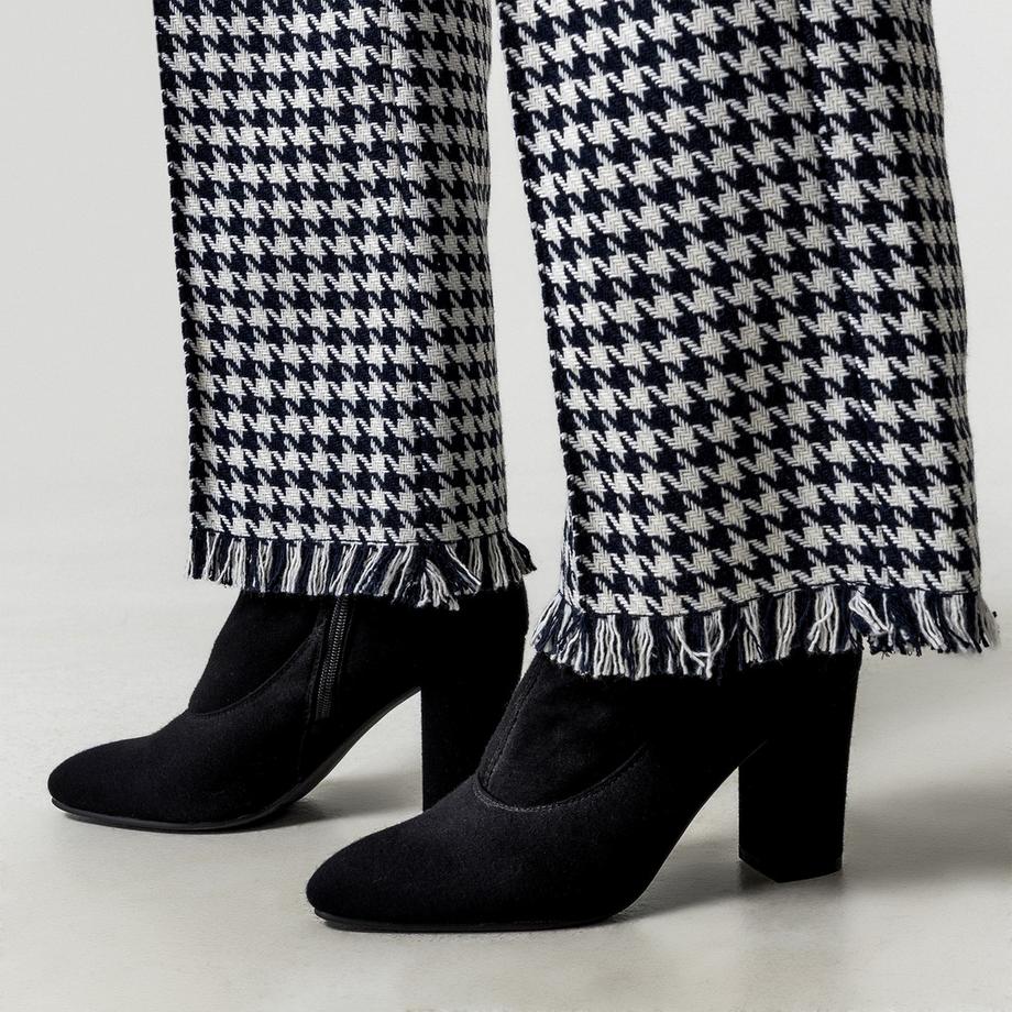 Manor Woman Pantalon Pied-de-poule Jambe Large  