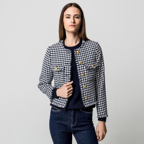 Manor Woman Veste Courte Pied-de-poule  