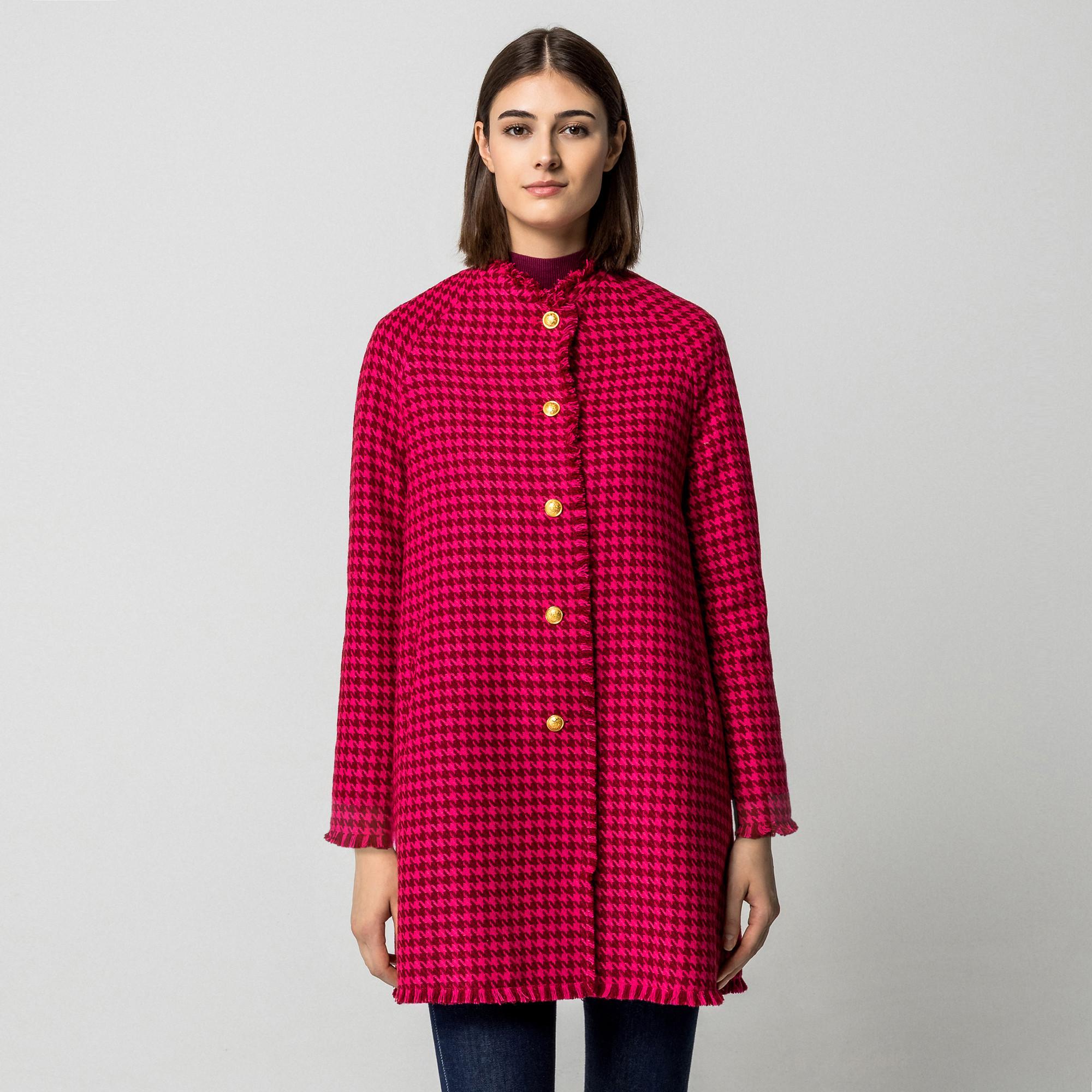 Manor Woman Cappotto Pied-de-poule con Bottoni  