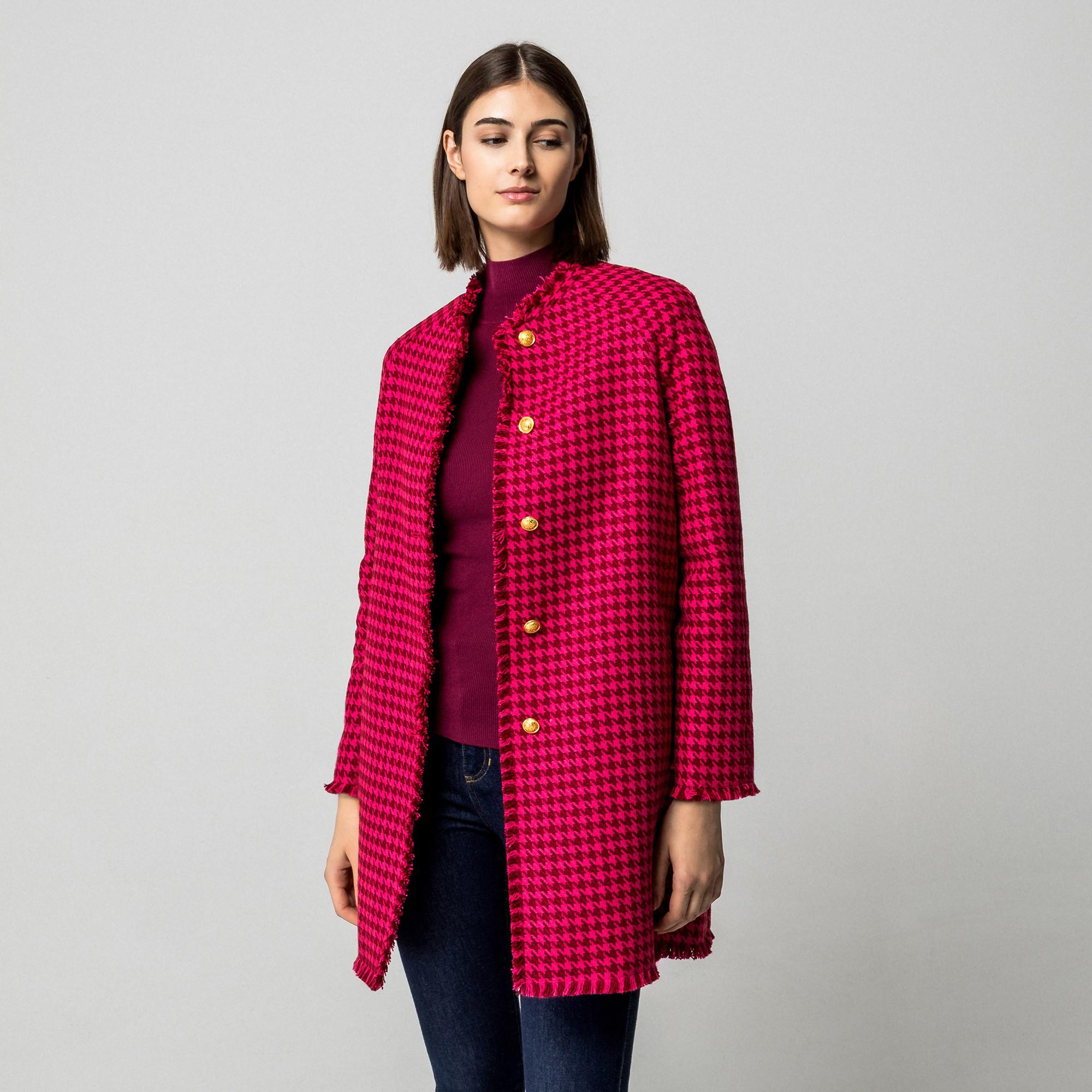Manor Woman Cappotto Pied-de-poule con Bottoni  