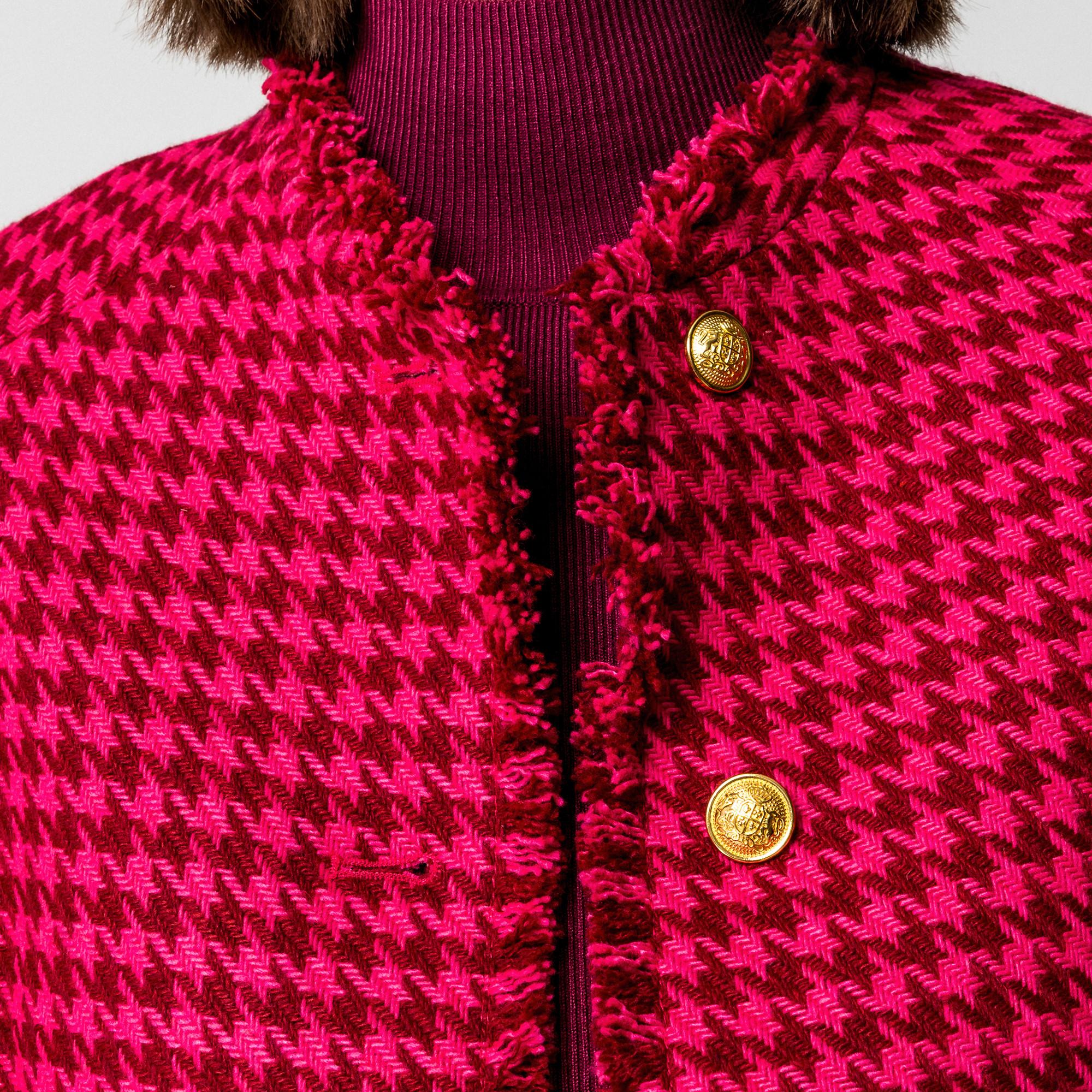 Manor Woman Cappotto Pied-de-poule con Bottoni  