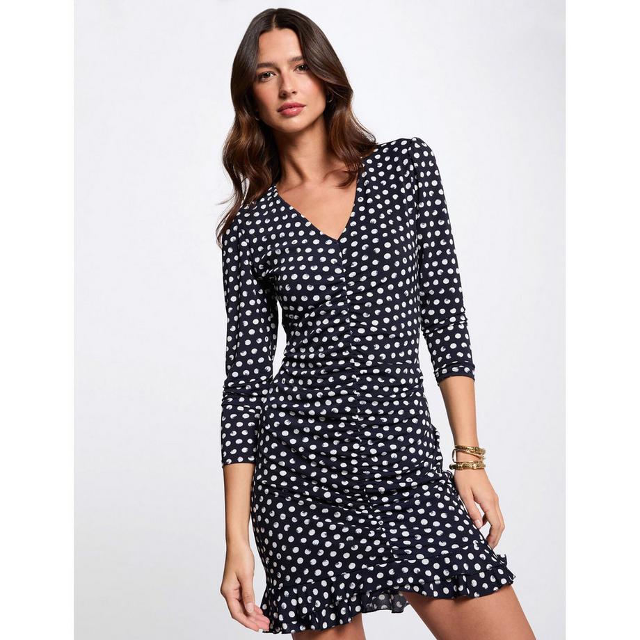 MORGAN Gepunktetes Minikleid  
