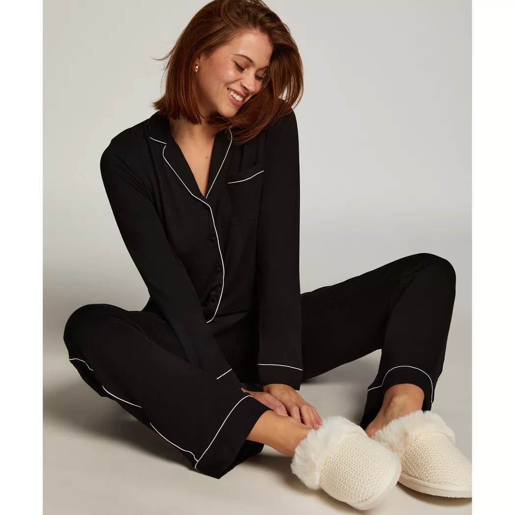 Hunkemöller - Nachtkleid, für Damen, Schwarz, Größe L