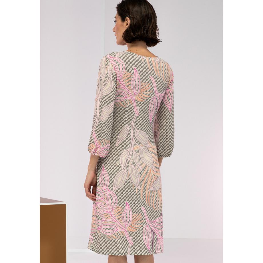 Bianca Robe Imprimée Détail Noué  