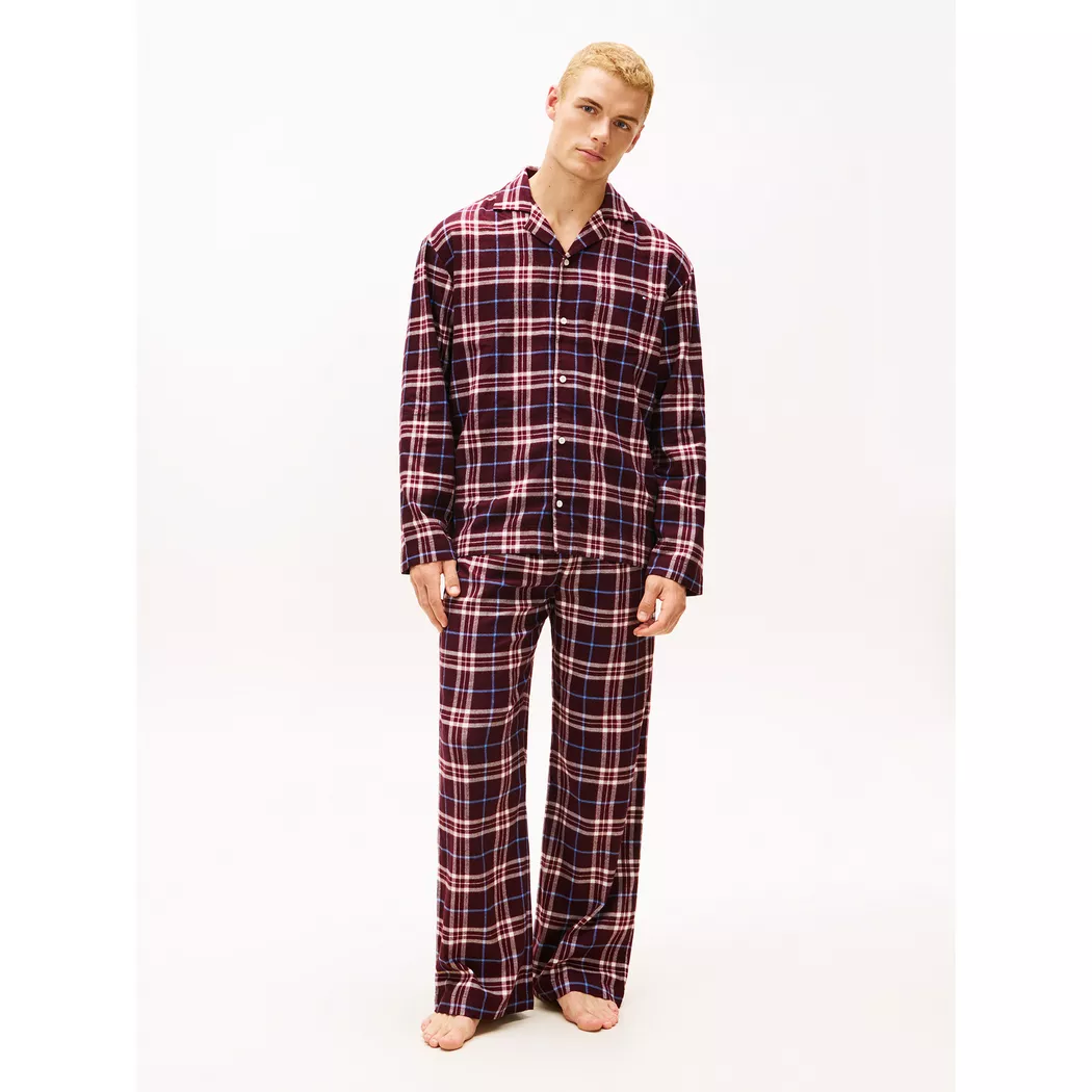 Tommy Hilfiger Pyjama à Manches Longues Um0um03659 Burgundy M Homme