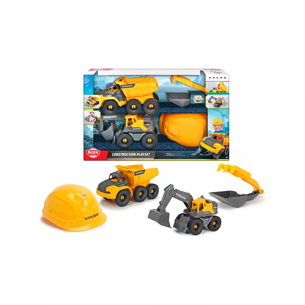 Dickie - Volvo Construction Playset, Multicolor