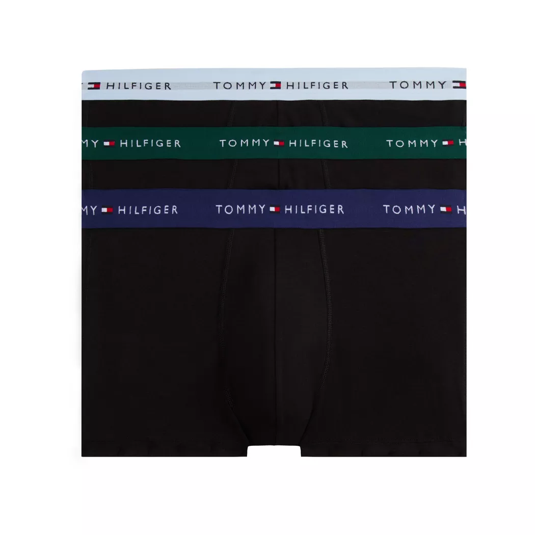 Tommy Hilfiger Boxers Signature Essential 3 Unités Ornamental Green / Purply Navy / Vessel Blue S Homme