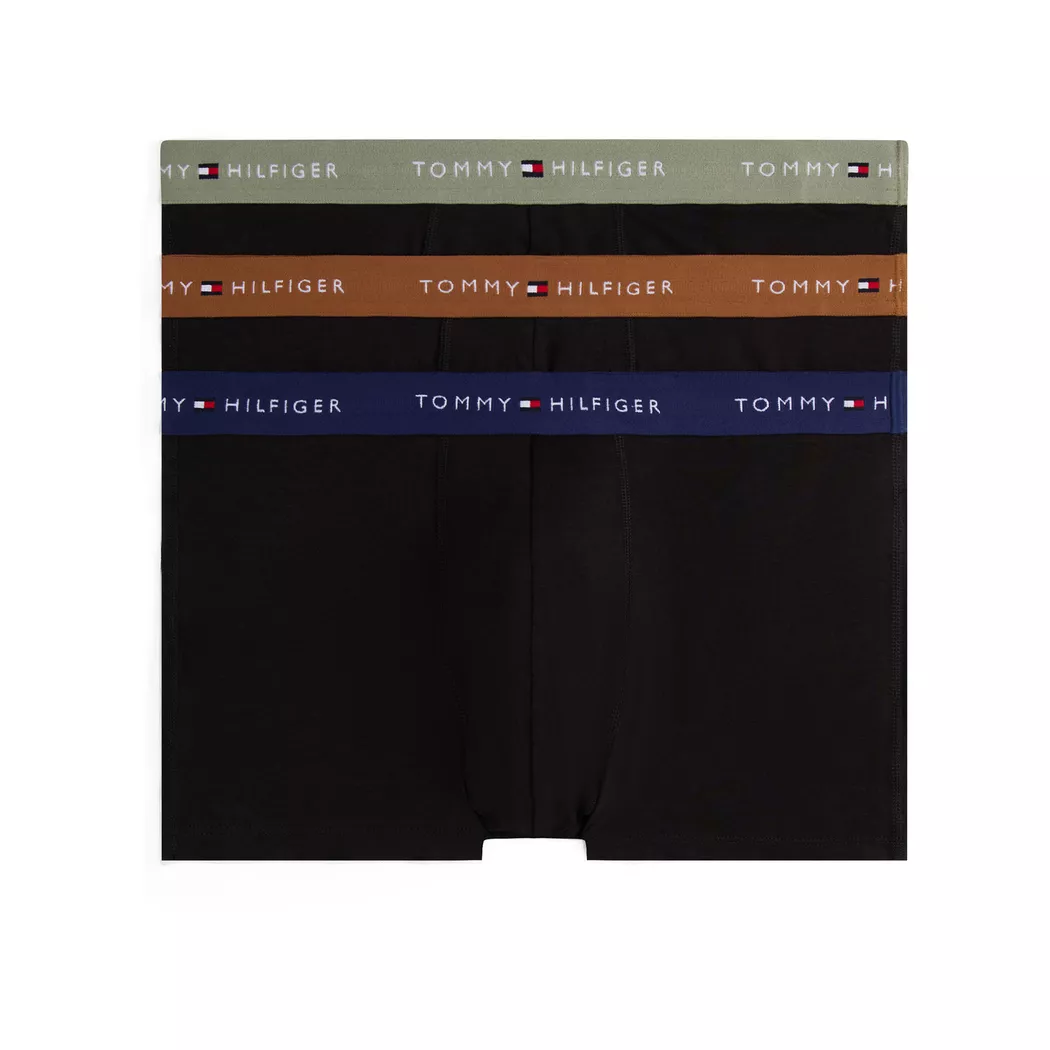 Tommy Hilfiger Boxers Signature Essential 3 Unités Ornamental Green / Purply Navy / Vessel Blue S Homme 2