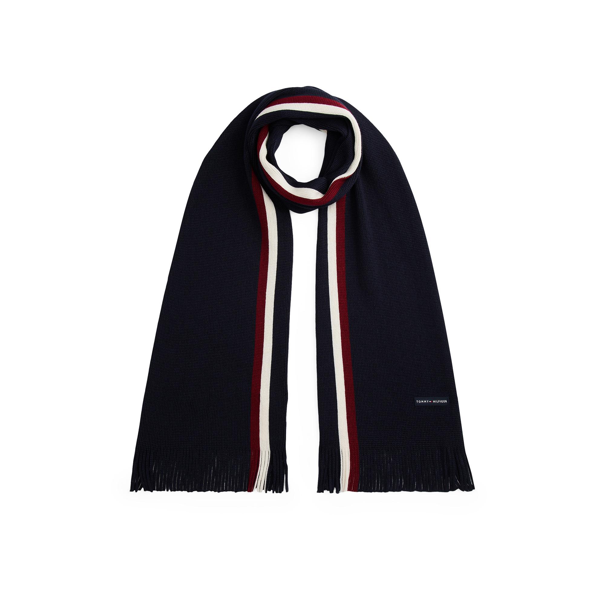 TOMMY HILFIGER Sciarpa Lavorata a Maglia a Righe  