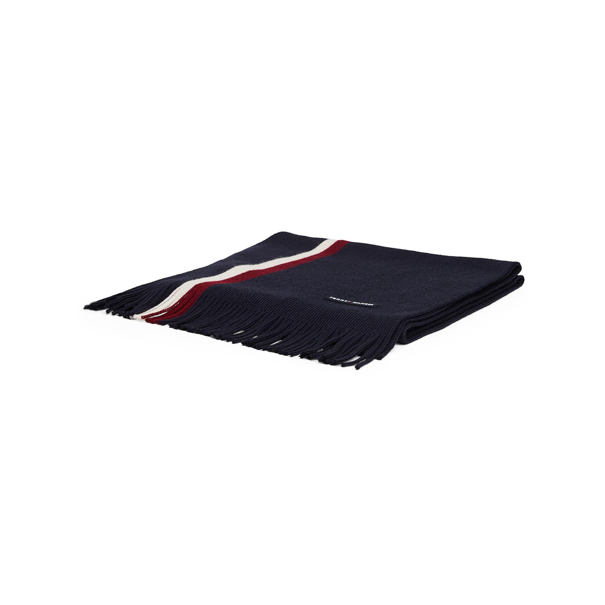 TOMMY HILFIGER Sciarpa Lavorata a Maglia a Righe  