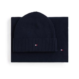 TOMMY HILFIGER Set Berretto e Sciarpa a Costine  