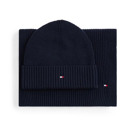 TOMMY HILFIGER Set Berretto e Sciarpa a Costine  