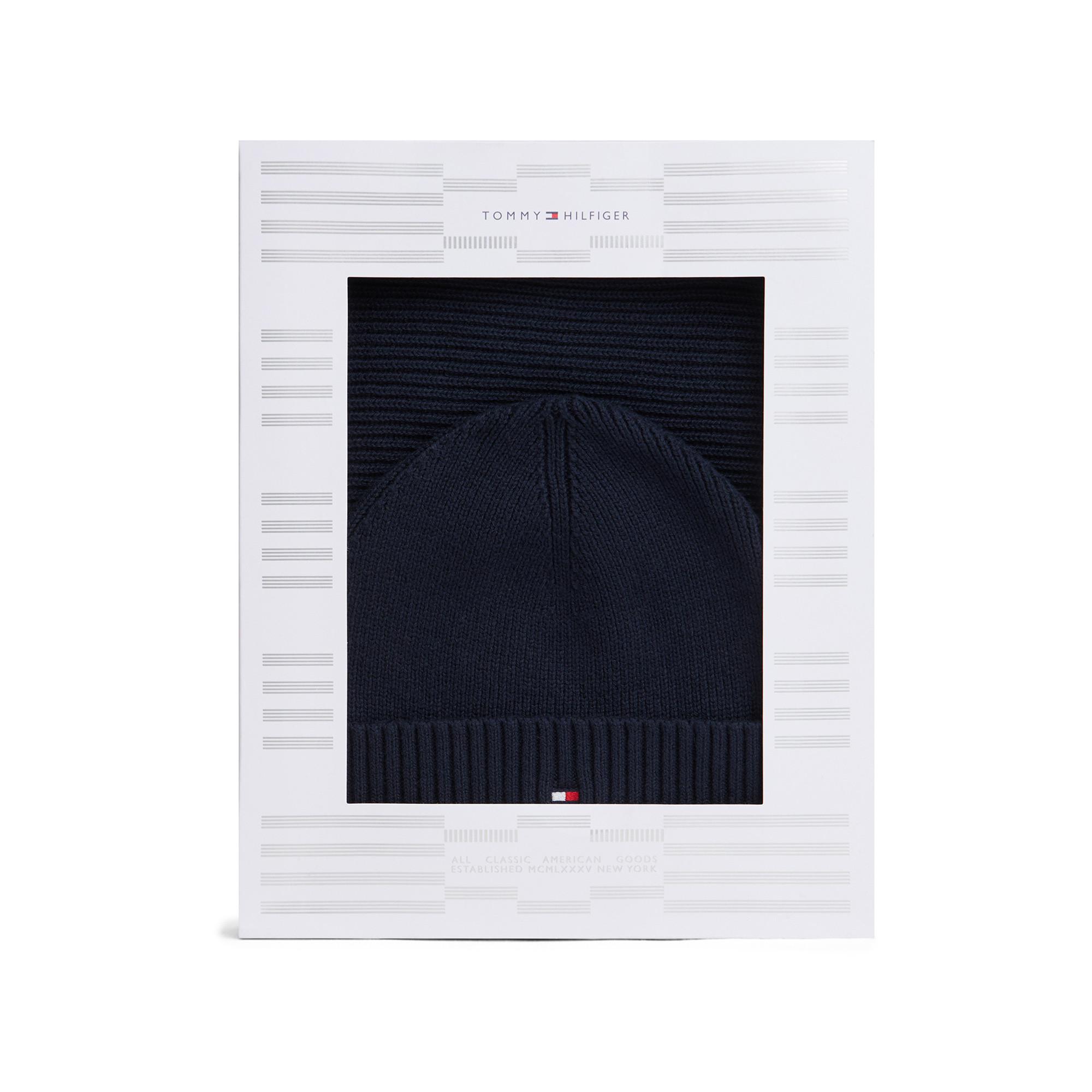 TOMMY HILFIGER Set Berretto e Sciarpa a Costine  
