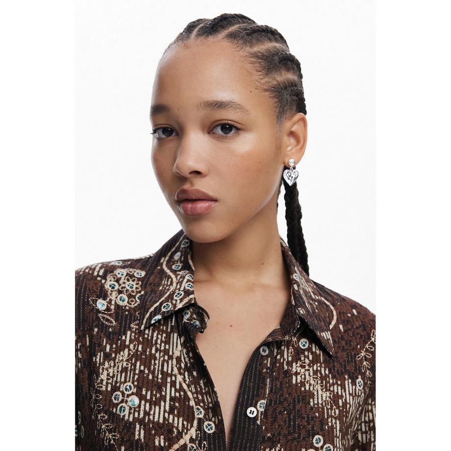 Desigual Gemustertes Midi Blusenkleid  