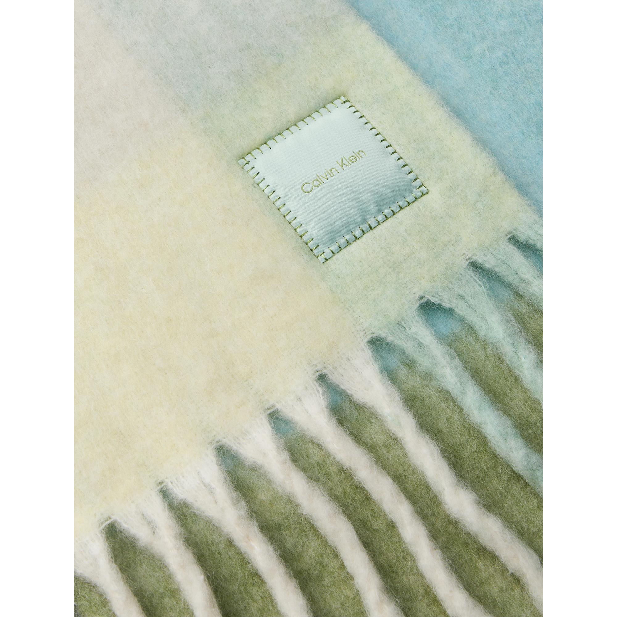 Calvin Klein Sciarpa a Quadri Color Block con Frange  