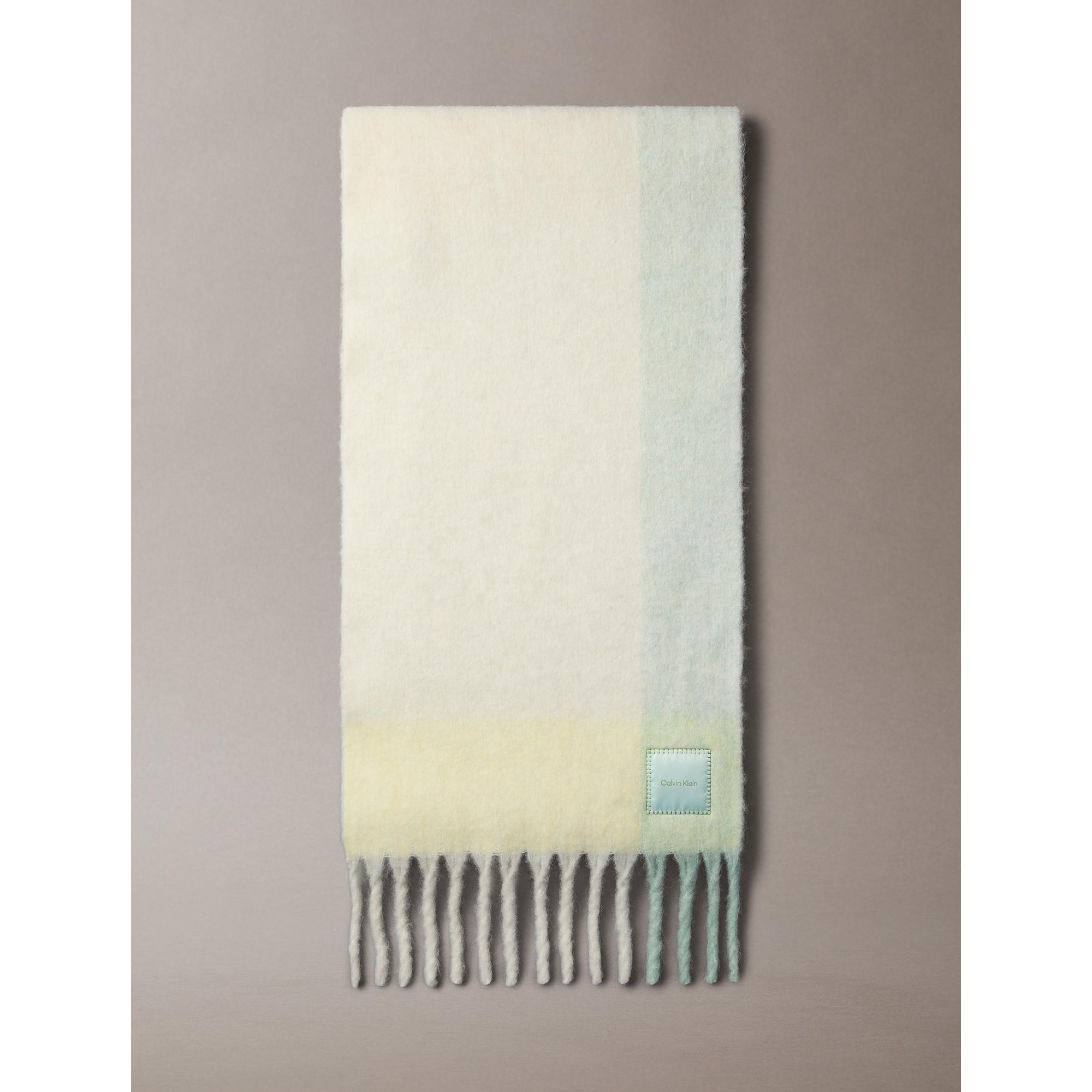 Calvin Klein Sciarpa a Quadri Color Block con Frange  