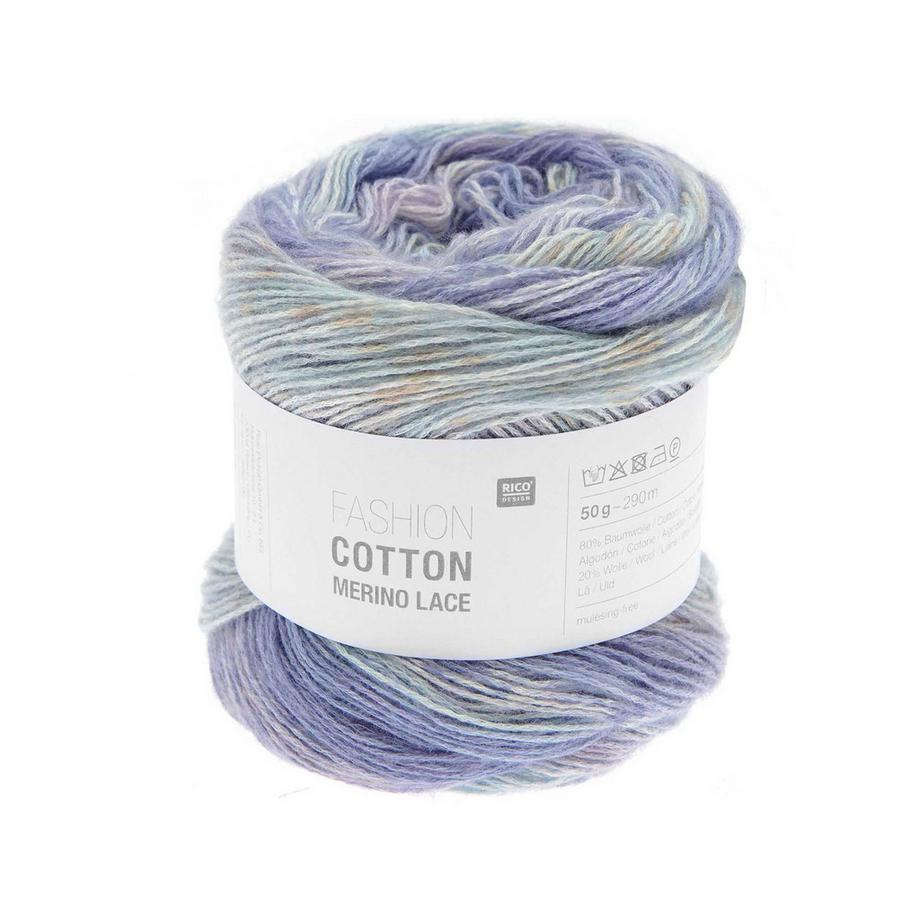 RICO-Design Filato per maglieria Fashion Cotton Merino Lace 