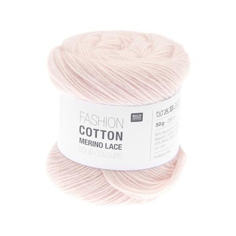 RICO-Design Filato per maglieria Fashion Cot. Merino Lace Solid 