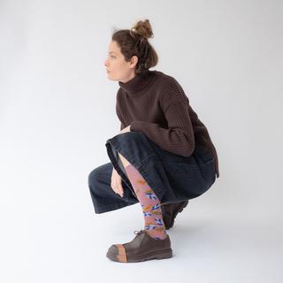 Bonne Maison Chêne Oak Grape Calze al Ginocchio  