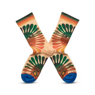 Bonne Maison Sowing Light Grey Chaussettes Graphiques  