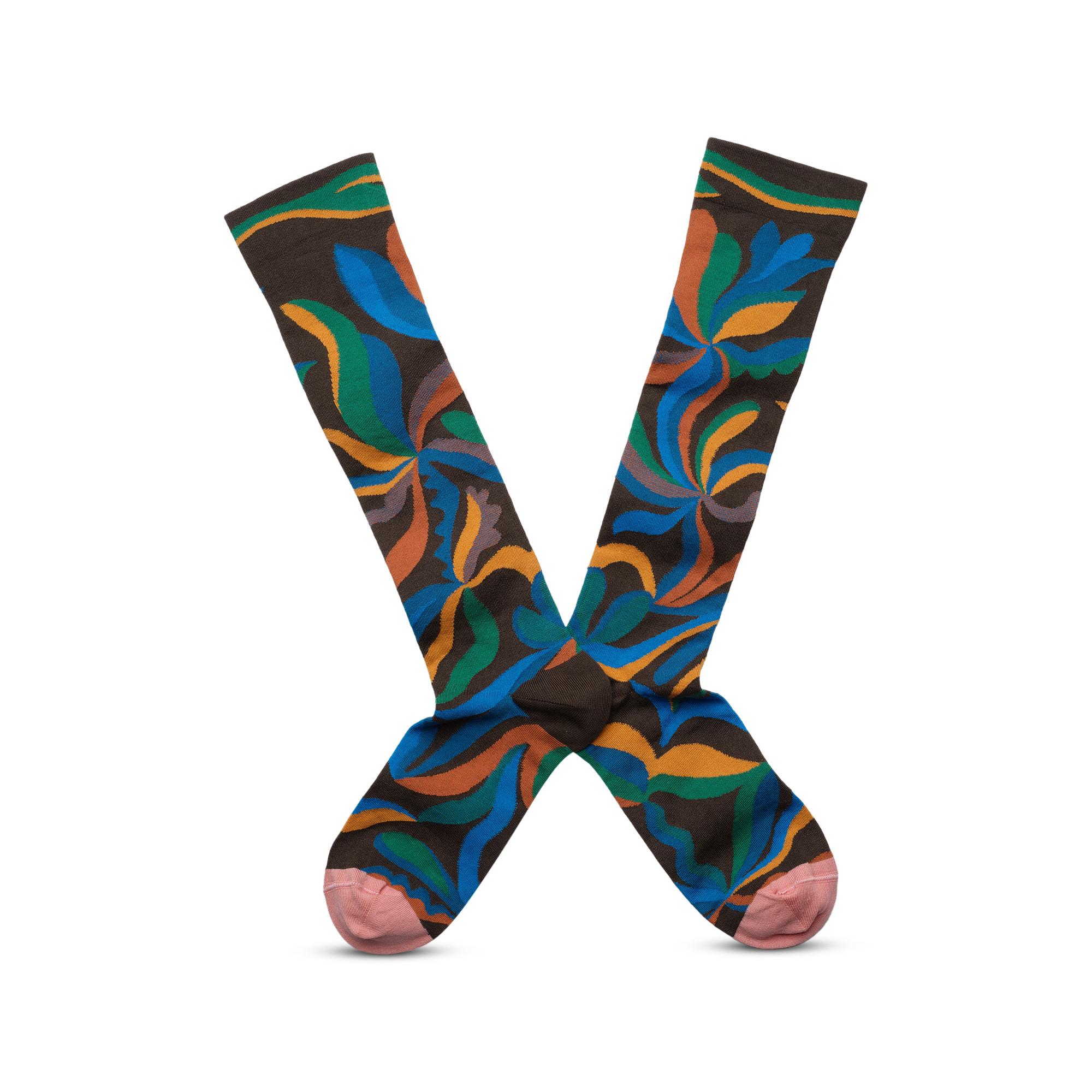 Bonne Maison Fleur Abstrait Chaussettes Montantes  