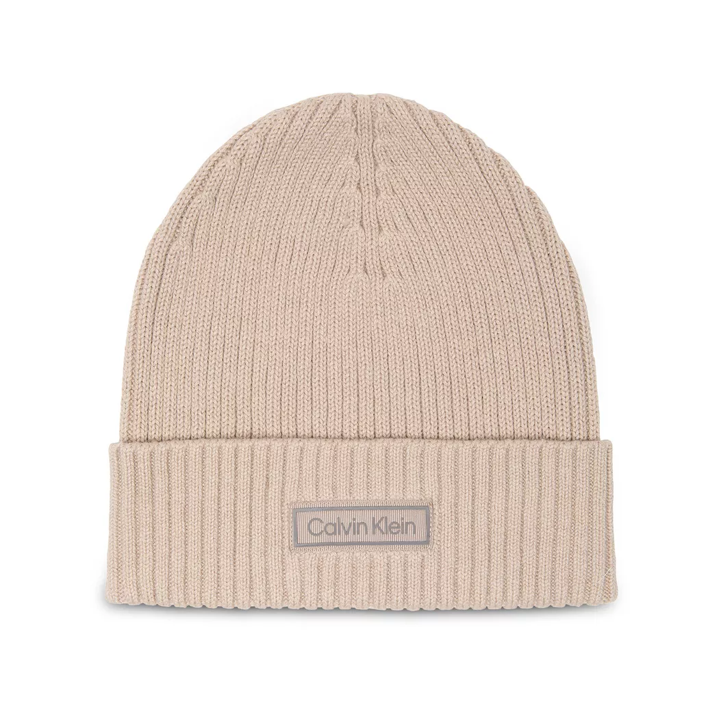 Calvin Klein Bonnet Patch Chunky Chateau Grey One Size unisex